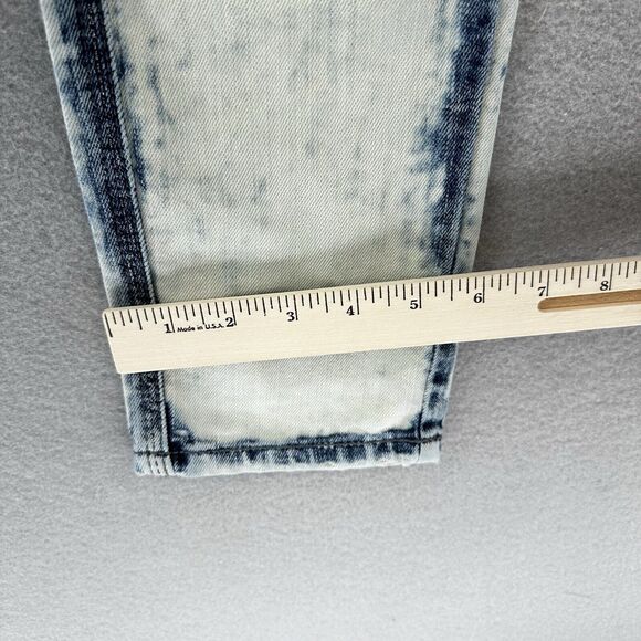 Clash Jeans USA Acid Wash Distressed Denim Women’s 5 (28x31) 90s Retro 80s Rock - Picture 11 of 12